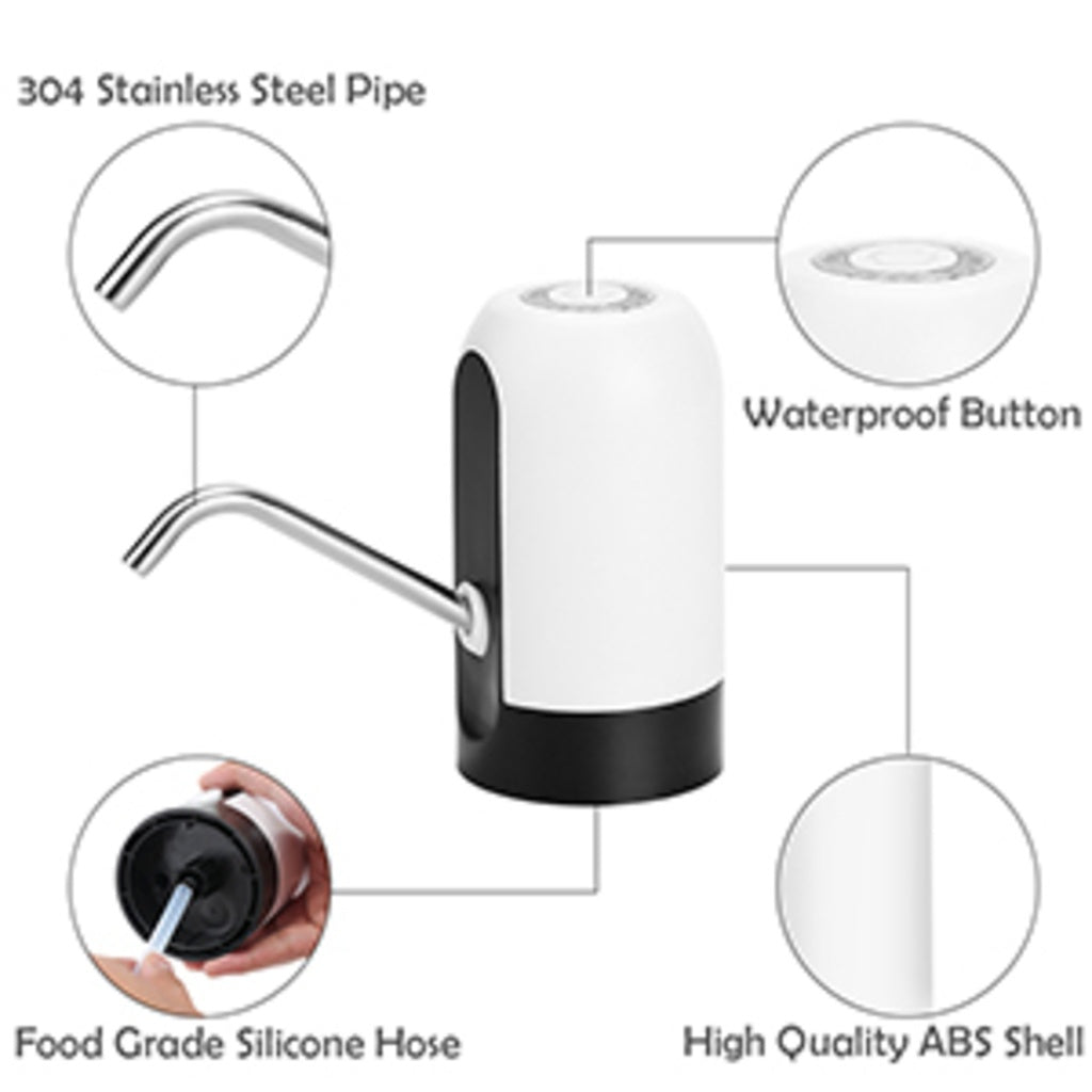 Bomba Elétrica De Galão Universal com Carregamento USB Para Galão/Garrafão De Água Shopee